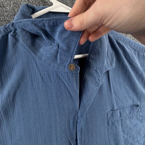 Tommy Bahama Striped Loop Short Sleeve 2XL Camp Silk Blue Beach Casual Men Shirt - Picture 8 of 11